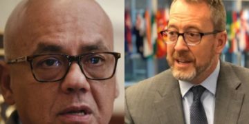 Funcionarios estadounidenses y Jorge Rodríguez