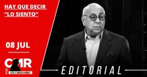 HAY QUE DECIR “LO SIENTO”