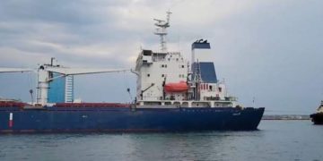 Barco ucraniano y trigo